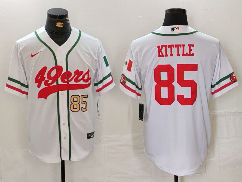 Men San Francisco 49ers #85 Kittle White Joint Name 2024 Nike Limited NFL Jersey style 2